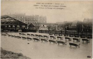 CPA PARIS 13e Au Depot de la Compagnie d'Orleans. Crue 1910 (535838)