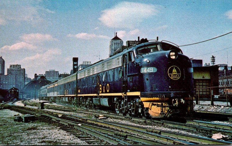 Trains Baltimore & Ohio Train No 6 Behind E8 Locomotive Number 1449