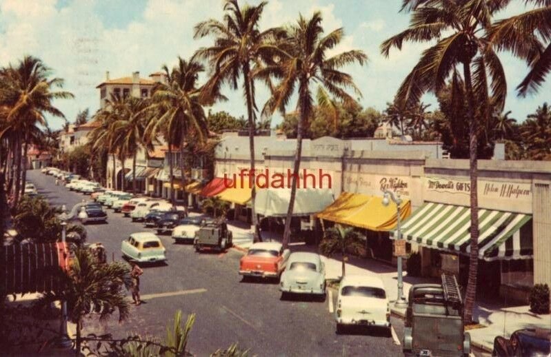 The old-world charm of WORTH AVENUE, PALM BEACH, FL shopping center 1967