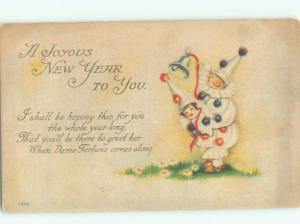 Pre-Linen New Year KIDS IN CLOWN COSTUMES AB2448