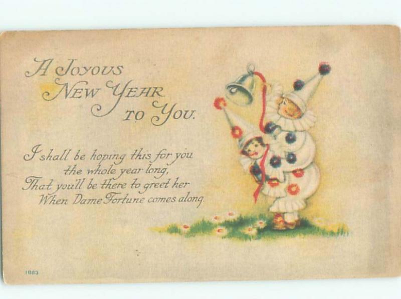 Pre-Linen New Year KIDS IN CLOWN COSTUMES AB2448