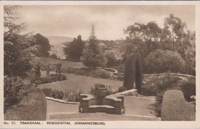 Postcard Transvaal Residential Johannesburg South Africa