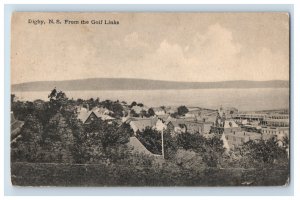 C. 1910 Bird's Eye View Digby N.S. Nova Scotia Canada Golf Links Postcard F27