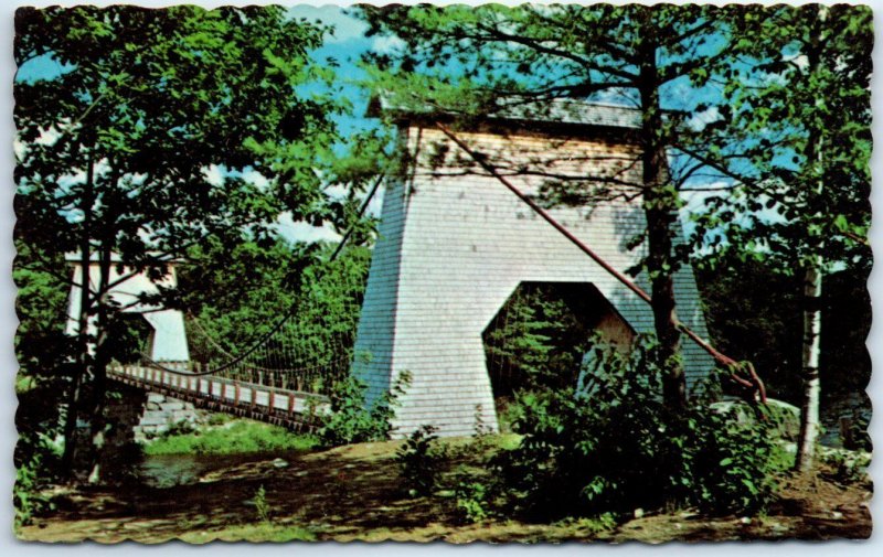 Wire Bridge Suspension over Carrabassett River - New Portland, Maine