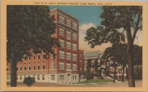 Postcards View St Luke's Methodist Hospital Cedar Rapids Iowa IA