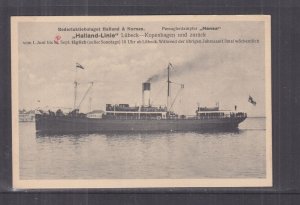 GERMANY,  HANSA , HALLAND LINE, c1935 ppc., unused.