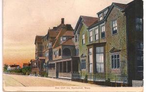 NANTUCKET,MA postcard-sea cliff inn-the street side view.