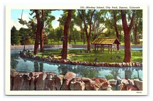 Postcard Monkey Island City Park Denver Colorado