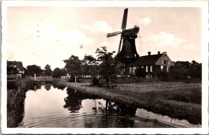 Germany Norden Mühle am Kanal Vintage RPPC C019