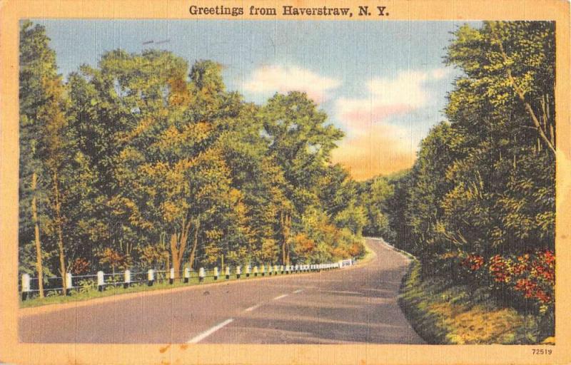 Haverstraw New York Scenic Roadway Greeting Antique Postcard K431426