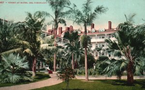 Vintage Postcard 1910's View of Court At Hotel Del Coronado California CA