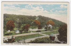 Grand View Playground Peoria Illinois 1920s postcard