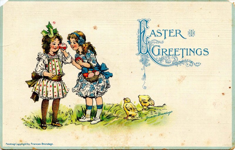 Greeting - Easter   Artist: Frances Brundage    (Corner wear, soiling)