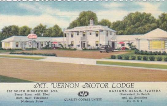 Florida Daytona Mt Vernon Motor Lodge Curteich