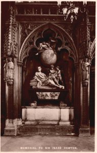 Postcard Sir Isaac Newton Memorial Monument Westminster Abbey Raphael RPPC Photo