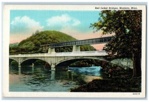 c1940 Scenic View Red Jacket Bridges Mankato Minnesota Antique Vintage Postcard 