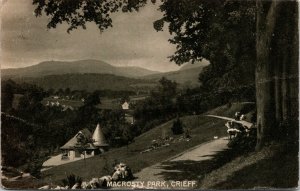 VINTAGE POSTCARD MACROSTY PARK CRIEFF SCOTLAND MAILED 1915 [COPPER PRINT SERIES]