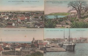 Dakar Senegal Boat Ship Hospital Panorama 4x African Old Postcard s