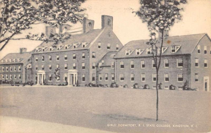 Kingston Rhode Island State College Girls Dormitory Antique Postcard K18023