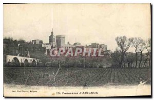 Old Postcard Panorama Avignon