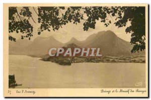 Old postcard Duingt Lake Annecy and the Massif des Bouges