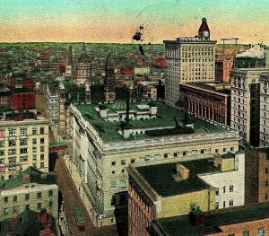 Heart of Baltimore Maryland MD Birds Eye Court House City Hall 1923 Postcard N17