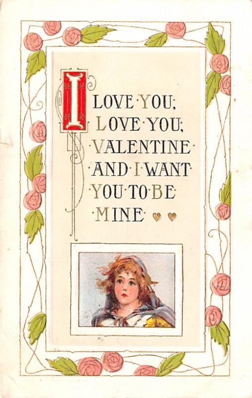 Valentines Day 1912 very light crease left bottom corner