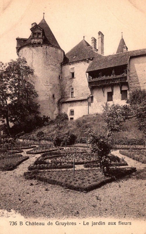 Switzerland Chateau de Gruyeres Le jardin aux fleurs