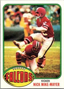 1976 Topps Football Card Nick Mike-Mayer Atlanta Falcons sk4596