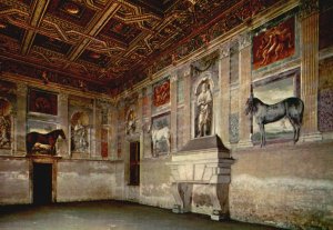 The Palace Horses Hall XVI Century Mantova Mantua Italy Postcard