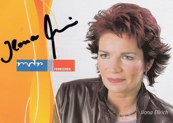 Llona Ellrich Famous MDR Fernsehen German TV Presenter Hand Signed Card Photo