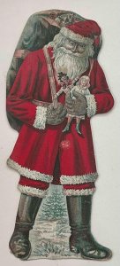 1880-1920's 9 SANTA CLAUS DIE CUT READING PA DIVES POMEROY & STEWART TRADE CARD