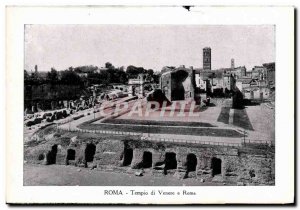 Old Postcard Roma Tempio di Venere e Roma