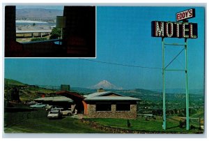 The Dalles Oregon OR Postcard Eddy's Motel Exterior Roadside c1960's Vintage