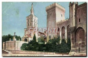 Old Postcard Avignon Notre Dame des Doms and the Tower of Campana
