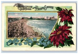 Vintage Beach At Venice In Midwater Postcard P167E