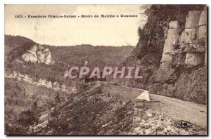 Old Postcard Frontiere Franco Suisse Road Maiche has Goumois