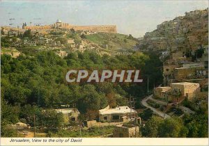 Postcard Modern Jerusalem View of the city of David