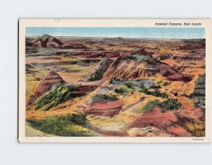 Postcard Painted Canyon Bad Lands North Dakota USA