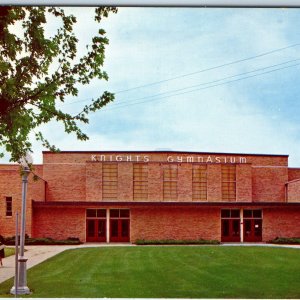 c1960s Waverly, IA Knights Gymnasium Gym Wartburg College University PC Vtg A236