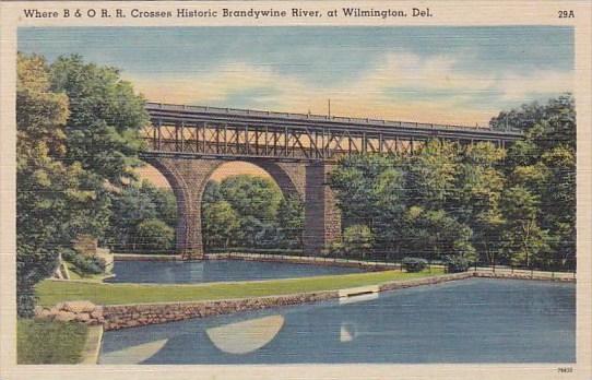 Where B & O R R Crosses Historic Brandy Wine River At Wilmington Delaware