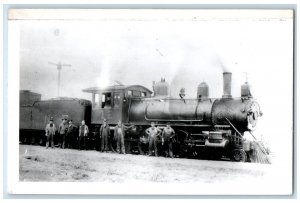 c1950's Central New England 12 Baldwin Locomotive Train RPPC Photo Postcard 