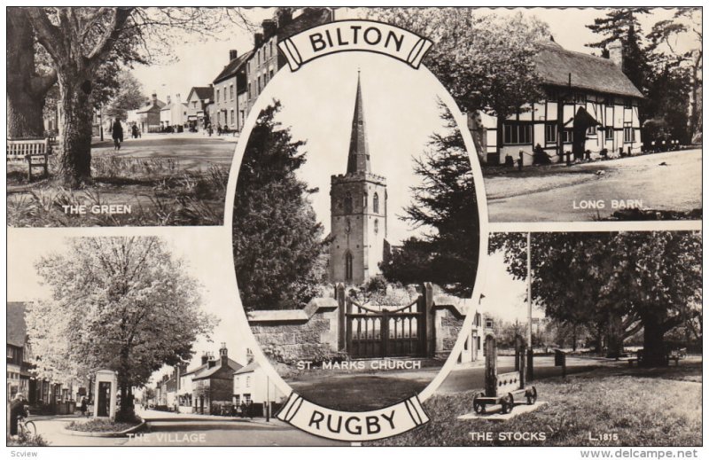 RP: BILTON ,RUGBY, Warwickshire, England, 1940-50s 5-view postcard