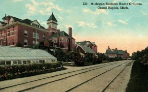 Circa 1910 Michigan Soldiers Home Grounds, Grand Rapids, Michigan Postcard P12