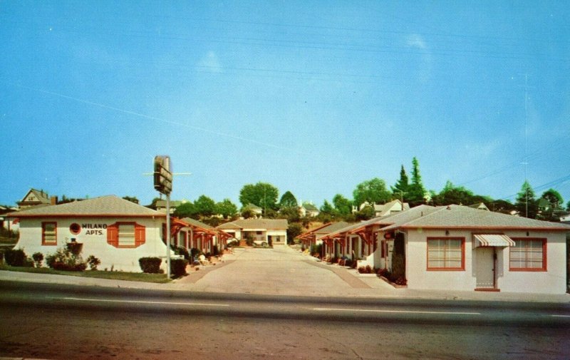 Vintage Miland Manor Apartments Santa Cruz, CA Postcard F84