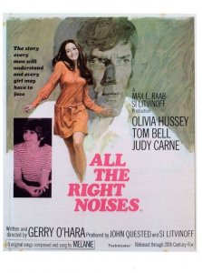 All The Right Noises Olivia Hussey Judy Carne Movie Poster Postcard