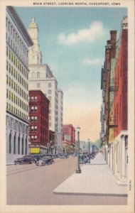 Iowa Davenport Main Street Looking North Curteich