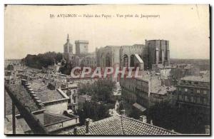 Old Postcard Avignon Popes Palace View from Jacquemart