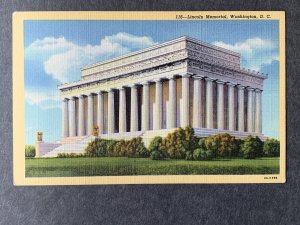 Lincoln Memorial Washington DC Linen Postcard H1253082057