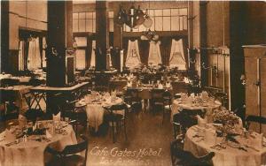 C-1910 Gates Hotel roadside Interior Los Angeles California Cadmus postcard 7026